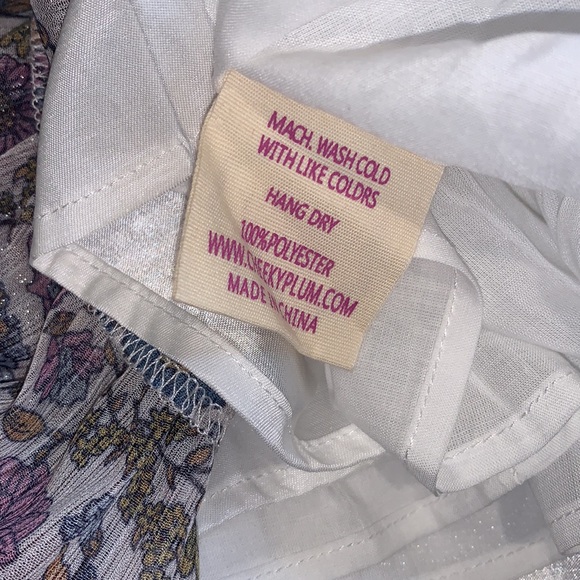 NWT Cheeky Plum Brielle Shimmer Dress Violet Fields 18-24M - Picture 13 of 14